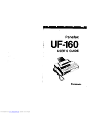 Panasonic Panafax UF-160 User Manual
