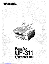 Panasonic Panafax UF-311 User Manual
