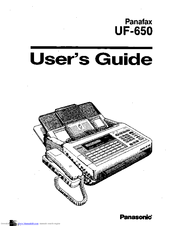 Panasonic Panafax UF-650 User Manual