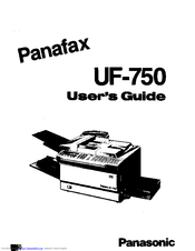 Panasonic Panafax UF-750 User Manual