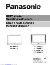 Panasonic CT-26WC15 Operating Instructions Manual
