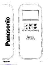 Panasonic TC 42P1F Operating Instructions Manual