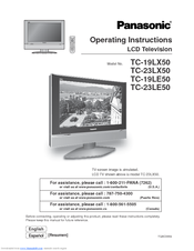 Panasonic TC 19LX50 Operating Instructions Manual