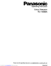 Panasonic TC-14Z88A Operating Instructions Manual