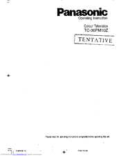 Panasonic TC-36PM10Z Operating Instructions Manual