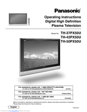 Panasonic TH-50PX50U Manuals | ManualsLib