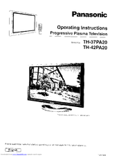 Panasonic TH-42P20 Operating Instructions Manual