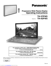 Panasonic TH-37PWD5UZ Operating Instructions Manual