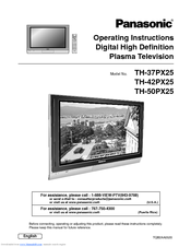 Panasonic Th 42px25 Manuals Manualslib