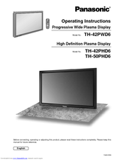 Panasonic TH-42PWD6 Operating Instructions Manual