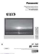 Panasonic Viera TH-42PX45EH Operating Instructions Manual