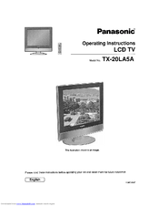 Panasonic TX-20LA5A Operating Instructions Manual