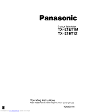 Panasonic TX-21ET1Z Operating Instructions Manual