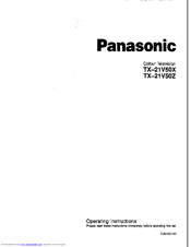 Panasonic TX-21V50Z Operating Instructions Manual