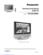 Panasonic TX-23LX50A Operating Instructions Manual