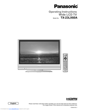 Panasonic TX-23LX60A Operating Instructions Manual