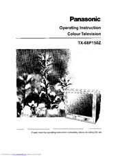Panasonic TX-68KP150Z Operating Instructions Manual