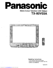 Panasonic TX-80V03A Operating Instructions Manual