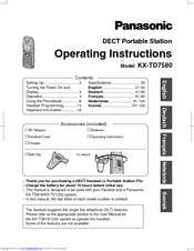 Panasonic KX-TD7580 Operating Instructions Manual