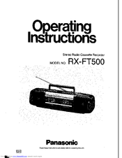 Panasonic RX-FT500 Operating Instructions Manual