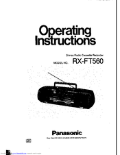 Panasonic RX-FT560 Operating Instructions Manual