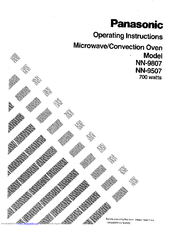 Panasonic NN-9507 Operating Instructions Manual