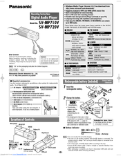 Panasonic SV-MP710SV Operating Instructions Manual