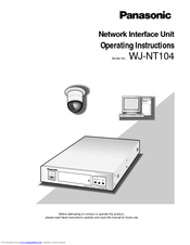Panasonic WJ-NT104 Operating Instructions Manual