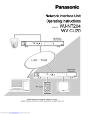 Panasonic WJ-NT204 Operating Instructions Manual