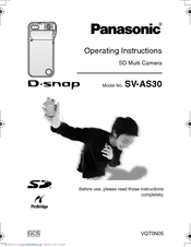 Panasonic D-SNAP SV-AS30 Operating Instructions Manual