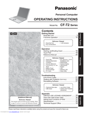 Panasonic CF-T2AWAZZGH Operating Instructions Manual