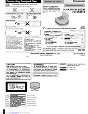 Panasonic SL-SX221C Operating Instructions Manual