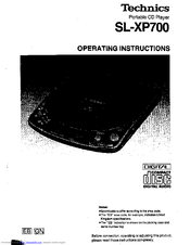 Technics SL-XP700 Operating Instructions Manual