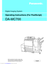 Panasonic DA-MC700 Operating Instructions Manual