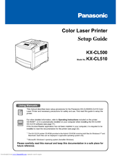 Panasonic Jetwriter KX-CL510 Setup Manual