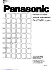 Panasonic TX-47WG25 Series Operating Instructions Manual