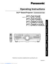 Panasonic PT-D5700E Operating Instructions Manual