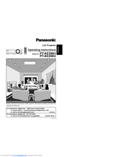 Panasonic PTAE200U - LCD PROJECTOR Operating Instructions Manual