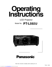 Panasonic PTL592U - LCD PROJECTOR Operating Instructions Manual