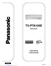 Panasonic TU-PTA100E Operating Instructions Manual