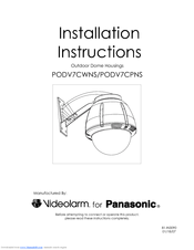 Panasonic VIDEOALARM PODV7CPNS Installation Instructions Manual