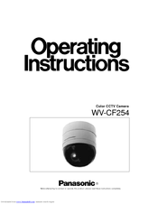Panasonic WVCF254 - COLOR CAMERA Operating Instructions Manual