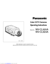 Panasonic WV-CL920A Series Operating Instructions Manual