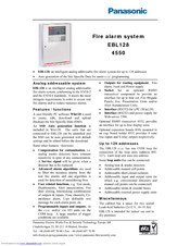 Panasonic EBL128 Specification Sheet