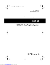 Optimus AMX-25 Owner's Manual