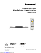 Panasonic TU-HDT206A Operating Instructions Manual