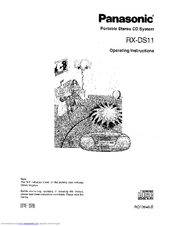 Panasonic RXDS11 - RADIO CASSETTE W/CD Operating Instructions Manual