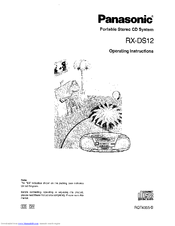 Panasonic RXDS12 - RADIO CASSETTE W/CD Operating Instructions Manual