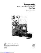 Panasonic RX-E300 Operating Instructions Manual