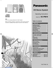 Panasonic SAPM19 - MINI HES W/CD PLAYER Operating Instructions Manual